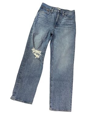 EUC Madewell The Perfect Vintage Straight Jeans High Rise Distressed